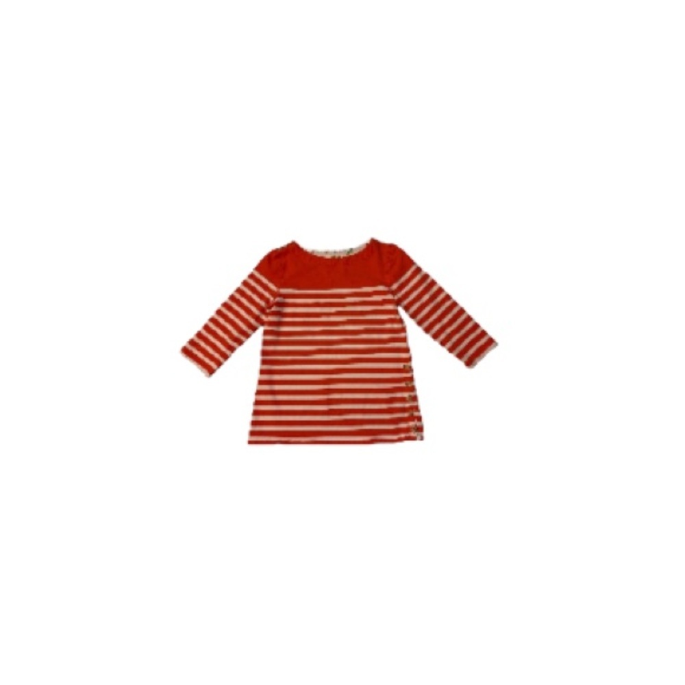 Anthropologie Maeve Coral and White Striped Top - Women’s Size XS